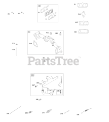Briggs & Stratton 541777-0110-E1 - Briggs & Stratton Vertical Engine Intake Manifold, Control Bracket, Springs