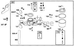 Briggs & Stratton 252707-0645-01 - Briggs & Stratton Vertical Engine Carburetor Assy