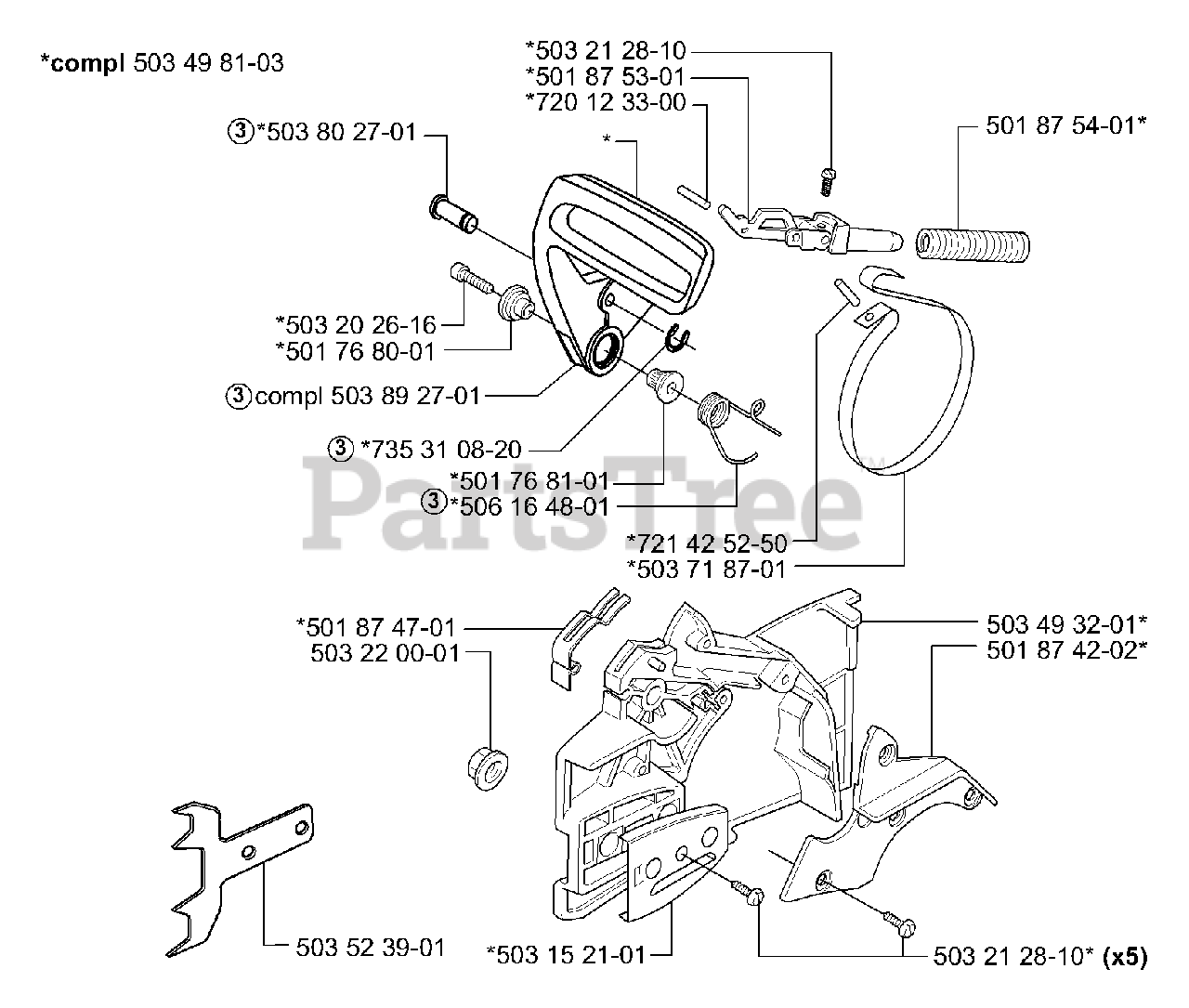 Husqvarna 55 RANCHER EPA Husqvarna Chainsaw (200602) Chain Brake