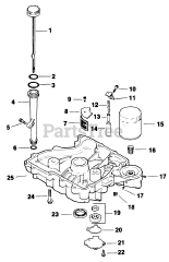 Toro 30114 - Toro ProLine Walk-Behind Mower, Gear Drive, 14hp (SN: 000000001 - 000999999) (1990) Oil Pan/lubrication-Engine Kohler Model No. Cv14 T-1412