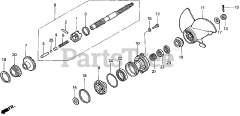Honda BF30 AY LRSA (BAWS) - Honda Marine Engine, Made in Japan (SN: BAWS-3200001 - BAWS-9999999) PROPELLER