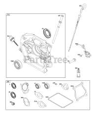 Briggs & Stratton 12V332-0125-F1 - Briggs & Stratton Horizontal Engine Crankcase Cover and Lubrication Group