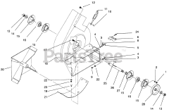 Toro 79401 - Toro 42" Easy Twin Vacuum Bagger (SN: 079000001 - 079999999) (1997) Blower Housing Assembly