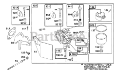 Briggs & Stratton 19B412-0128-01 - Briggs & Stratton Horizontal Engine