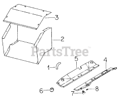 Cub Cadet 1100 (2050590U) - Cub Cadet Garden Tractor Engine Mounting &amp; Air Duct