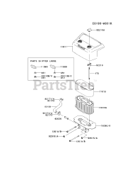 Kawasaki FH601V-GS21 - Kawasaki Engine AIR-FILTER/MUFFLER