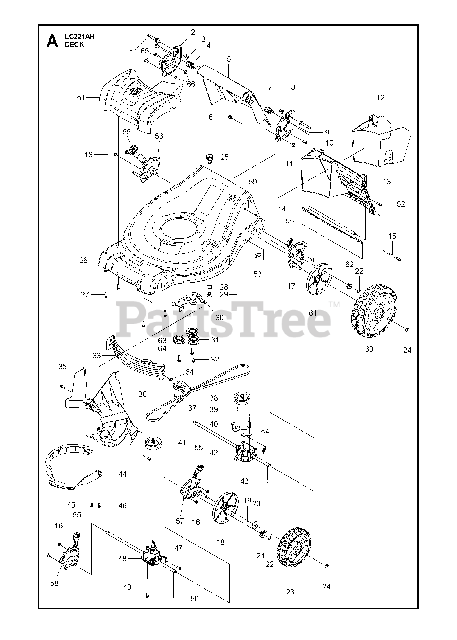 Husqvarna LC 221 AH (96143012900) Husqvarna 21" WalkBehind Mower