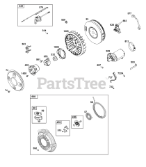 Briggs & Stratton 386447-0246-B5 - Briggs & Stratton Horizontal Engine Flywheel, Ignition, and Starter Group
