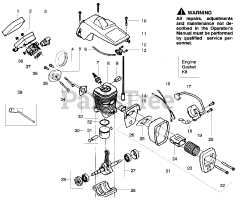 Snapper S 1838 - Snapper Chainsaw Engine Assembly