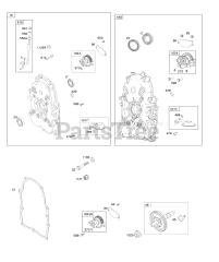 Briggs & Stratton 386447-0122-E2 - Briggs & Stratton Horizontal Engine Crankcase Cover, Lubrication, Cam Shaft