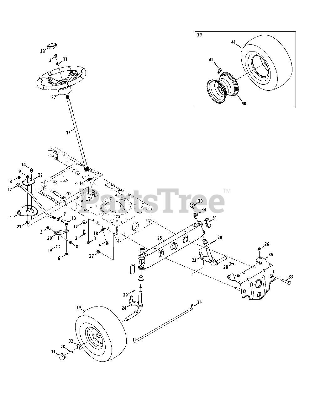 Craftsman 247.203744 (13AL78XT099) Craftsman T1600 Lawn Tractor (2015