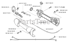 Husqvarna 326 EX - Husqvarna Handheld Edger, E-TECH 2 (2001-03) Throttle