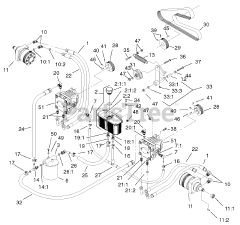 Toro 74232 (Z 257) - Toro 72" Z Master Zero-Turn Mower, Side-Discharge Deck (SN: 230000001 - 230006000) (2003) Hydraulic System Assembly