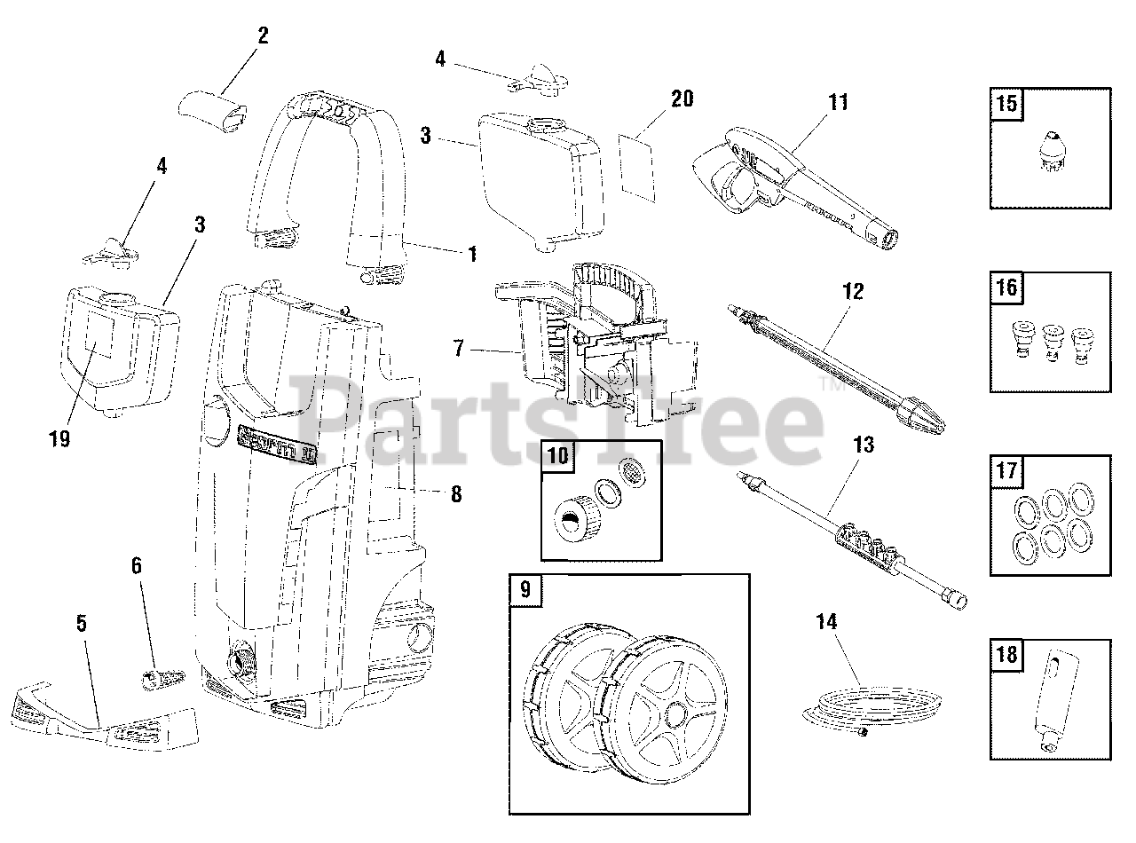 Craftsman 02052000 Craftsman 1,700 PSI Pressure Washer Main Unit