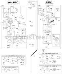 Briggs & Stratton 311777-0143-E2 - Briggs & Stratton Vertical Engine Carburetor, Overhaul Set