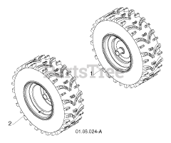 Husqvarna ST 276 EP (961910039-06) - Husqvarna 30" Snow Blower (2012-08) WHEELS &amp; TIRES 2