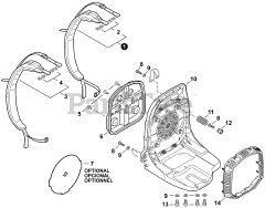 Echo PB-580 H - Echo Backpack Blower (SN: P58512001001 - P58512999999) Harness, Backpack Frame, Debris Guard