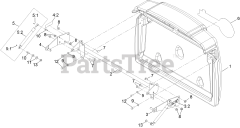 Exmark NVS740CKC42000 - Exmark 42" Navigator Front Mount Mower, Kohler CH740 (SN: 413950474 - 416150474) (Rev A) (2023) Hopper Door Assembly No. 103-9456