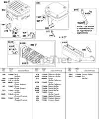 Briggs & Stratton 138437-0140-E1 - Briggs & Stratton Horizontal Engine Exhaust System