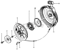 Toro B3-08B391 (108-3) - Toro Rear-Engine Riding Mower (1987) Recoil Starter