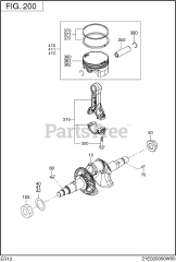 Subaru Robin ER120D45000 (ER12) - Subaru Robin Engine 200 Crankshaft