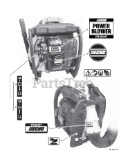 Echo PB-60 HT - Echo Backpack Blower Labels