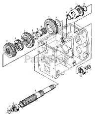 Simplicity 9518 (2097355) - Simplicity Compact Tractor, Diesel Transmission - Countershaft Group (3486I45)