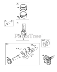 Briggs & Stratton 38E347-0012-G1 - Briggs & Stratton Horizontal Engine Crankshaft Group