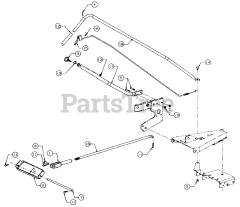 Cub Cadet 302 (190-302-100) - Cub Cadet 42" Snow Blade Lift Rod &amp; Pivot Control (2010 &amp; before)