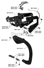 Husqvarna 40 - Husqvarna Chainsaw (1985-05) Front Handle/Tank Assembly