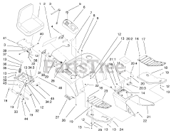 Toro 73471 (518 xi) - Toro Garden Tractor (SN: 000000001 - 000999999) (2000) Fender, Footrest, Seat Assembly