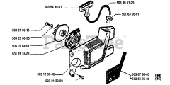 Husqvarna 40 - Husqvarna Chainsaw (1995-06) Starter Assembly