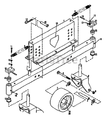 Troy-Bilt 14061 - Troy-Bilt 60" Side-Discharge Mower Deck (SN: 140610200101 & Above) GAGE WHEEL ASSEMBLY 1