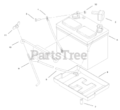 Toro 73428 (312-8) - Toro Garden Tractor (SN: 089000001 - 089000499) (1998) Battery Assembly