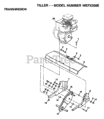 Weed Eater WE FX550 E - Weed Eater Tiller TRANSMISSION