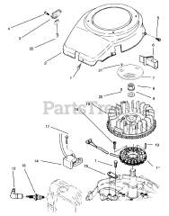 Toro 72041 (244-H) - Toro Yard Tractor (SN: 039000001 - 039999999) (1993) Blower Housing And Ignition Assembly