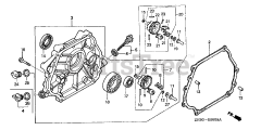Honda GX270 QAE (GCAB) - Honda Engine, Made in Japan (SN: GCAB-1000001 - GCAB-1999999) CRANKCASE COVER (4)