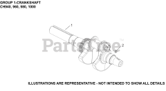 Kohler CH940-3004 - Kohler Command PRO Engine, Basic Version, 32.5hp, 999cc 01 CrankShaft