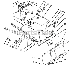 Toro 79251 - Toro 48" Snow Blade (SN: 049000001 - 049999999) (1994)