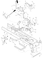 Murray 40541x30A - Murray 40" Lawn Tractor (1998) Mower Housing Suspension
