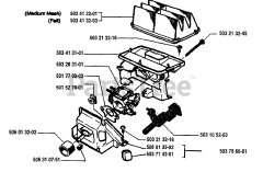 Husqvarna 40 - Husqvarna Chainsaw (1995-06) Air Filter/Carburetor