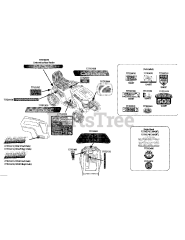 Cub Cadet LTX 1050 VT (13VR91AP009) - Cub Cadet 50" Lawn Tractor (2009) Label Map