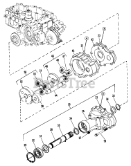 AGCO 1613 H (1691820) - AGCO 38" Lawn Tractor, 12.5hp Transmission/Left Axle Subassembly Group