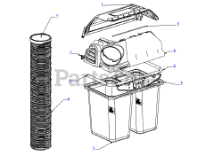 Craftsman CMXGZAMA70055 (19A70055791) - Craftsman 50" & 54" Double Bagger (2019)