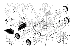 Poulan 961180013-02 - Poulan Walk-Behind Mower (2014-01) FRAME ENGINE