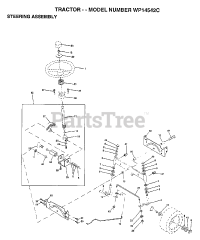 Winston Pro WP 14542 C - Winston Pro Lawn Tractor (1997) STEERING ASSEMBLY