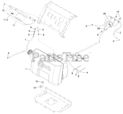 Exmark VT691KA524 - Exmark 52" Vantage Stand-On Mower, Kawasaki FS691V (SN: 312000000 - 312999999) (2012) Fuel Tank Mounting Assembly