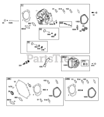 Briggs & Stratton 19J137-0012-F1 - Briggs & Stratton Horizontal Engine Cylinder Head Group