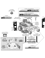 MTD 17AE2ACG004 - MTD Gold Zero-Turn Mower (2009) Label Map 42 Inch