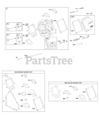 Briggs & Stratton 204412-0105-E9 - Briggs & Stratton Horizontal Engine Cylinder Head, Gasket Set - Engine, Gasket Set - Valve, Valves